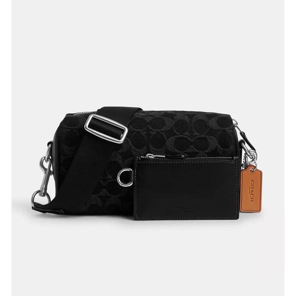 Coach CO945 Axel 3 in 1 Crossbody In Signature Denim Black NWT Org $398 - Picture 7 of 11